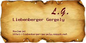 Liebenberger Gergely névjegykártya